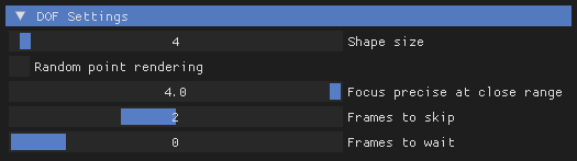 Screenshot of the DOF UI